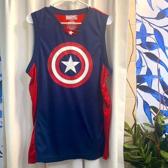 Marvel Other - Men’s Marvel Captain America Basketball Jersey M